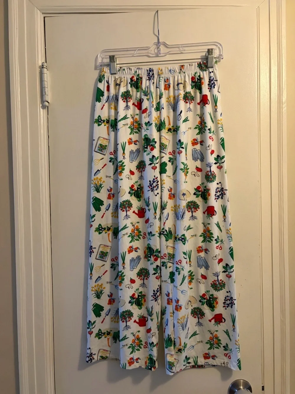 Kate Spade Gardening Icons 2 Piece Top Pant Stretch Knit Pajama Set Size Small
